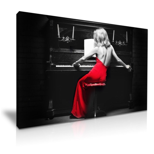 Quadro sexy lady pianoforte - lady,