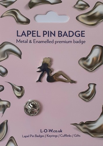 Sexy lady silhouette lapel - silhouette,