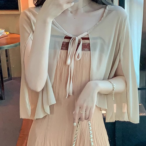 Cardigan donna maglia chiffon