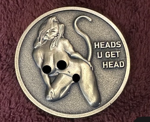 Sexy lady heads - tails, flip